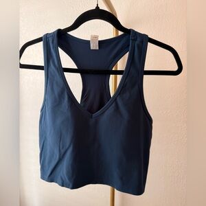 90 Degree by Reflex Ribbed Sports Bra – Blue – Size Large – Racerback